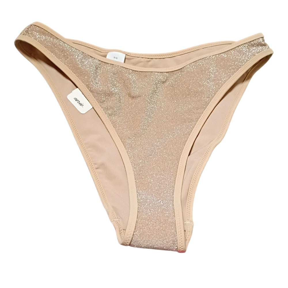 Aerie Sparkly Bikini Bottom sz M NEW